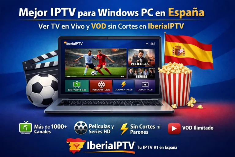 Mejor IPTV para Windows PC en España – Ver TV en Vivo y VOD sin Cortes